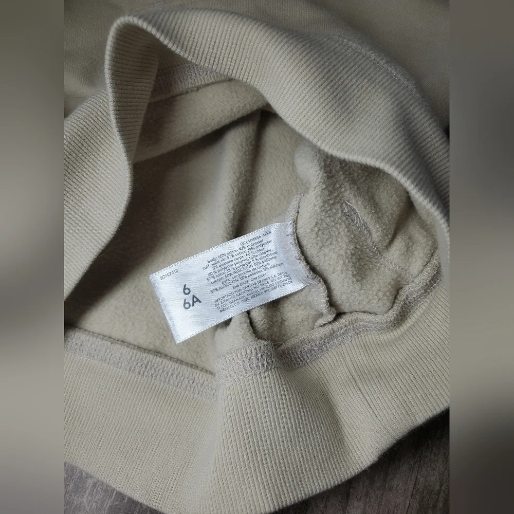 OshKosh B'gosh Beige Cream Fleece Pullover Hoodie Toddler Boy NWOT